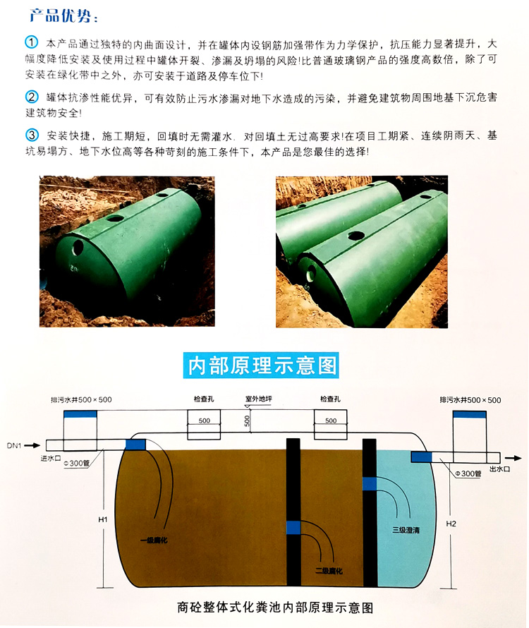 郧阳玻璃钢化粪池